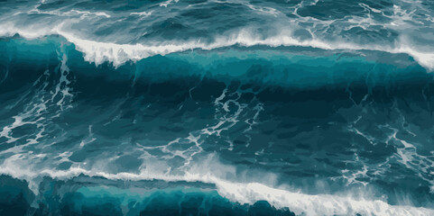 Abstract wavy water ocean background. Abstract ocean splashing waves.
