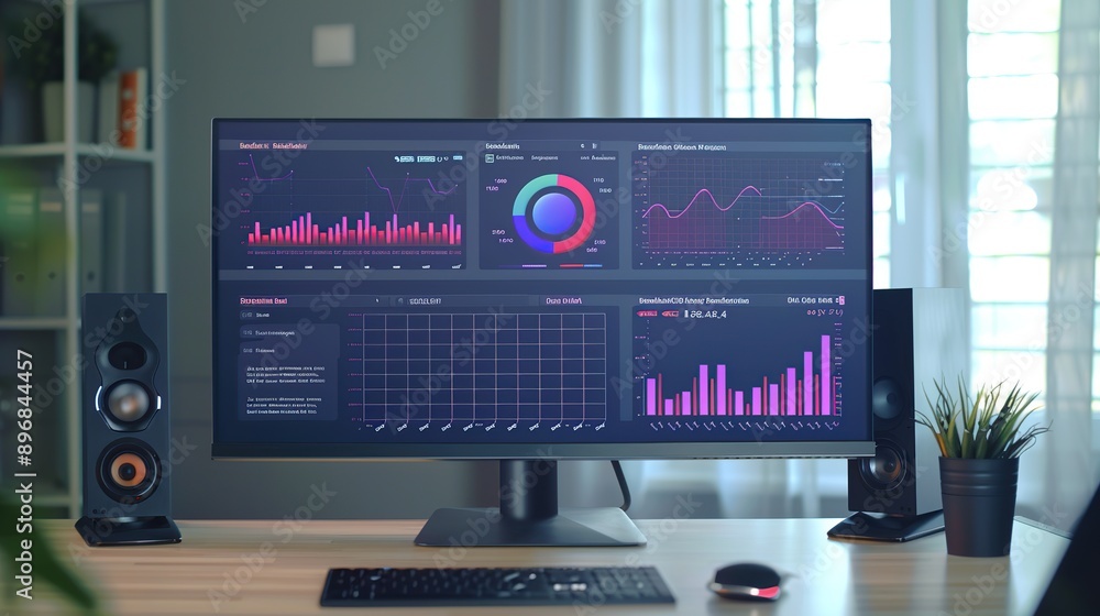 Poster data crm business analysis customer report computer technology dashboard system analyst. business cr