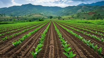 Dry season farming, innovative methods, flourishing crops, Photo style