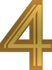 Golden metallic number 4