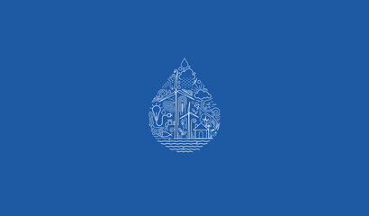 water drops illustrations. Water Day concept. vector illustrations
