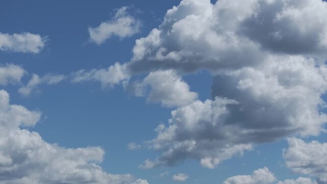 filming with a 70mm drone some beautiful Cumulus-type clouds on an afternoon with a blue sky and with a turn of the camera we discovered their peculiar shapes. The video is recorded in slow motion