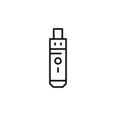 Vape pen icon. Simple vape pen icon for social media, app, and web design. Vector illustration.