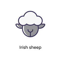 Irish sheep vector icon