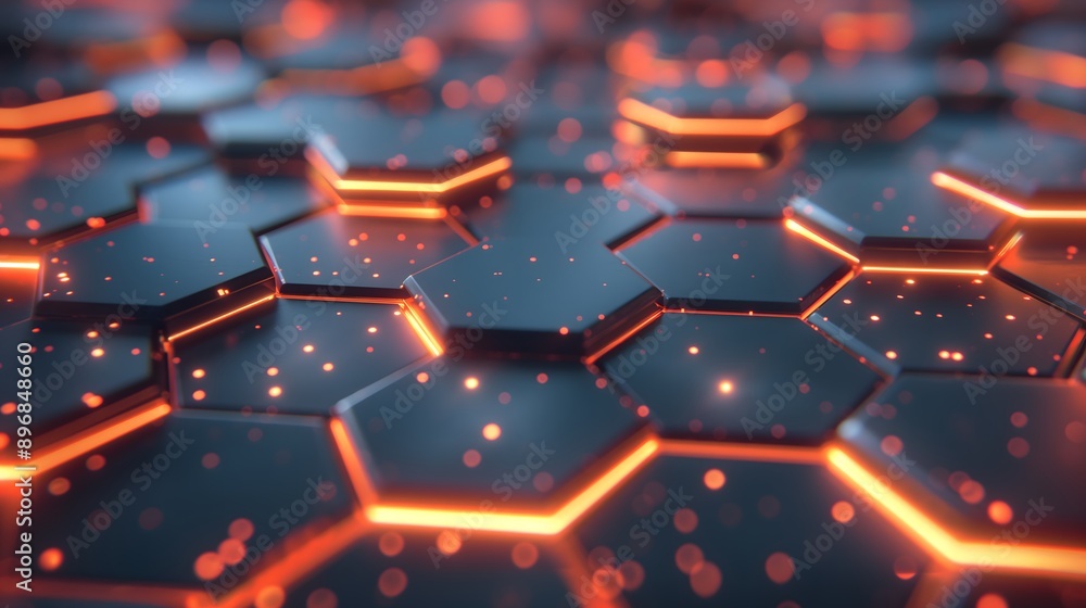 Aufkleber 18. modern geometric design featuring hexagonal patterns and light effects