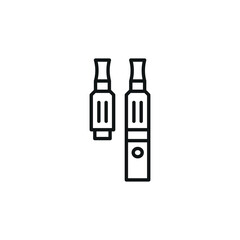 Vape pen and cartridge icons. Simple vape pen and cartridge icons for social media, app, and web design. Vector illustration.