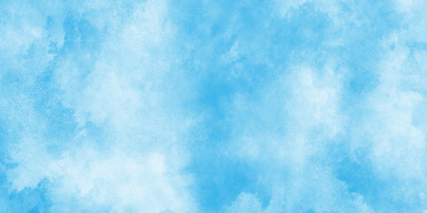 Abstract cloudy blue background with bokeh,Hand painted abstract soft sky blue watercolor sky and clouds,colorful clearing day Good weather and beautiful nature in the morning.