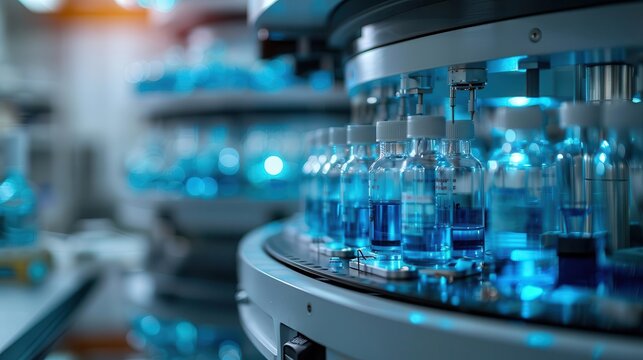 Macro shot of lab equipment including centrifuge tubes and digital timers high detail and clarity photo-realistic.
