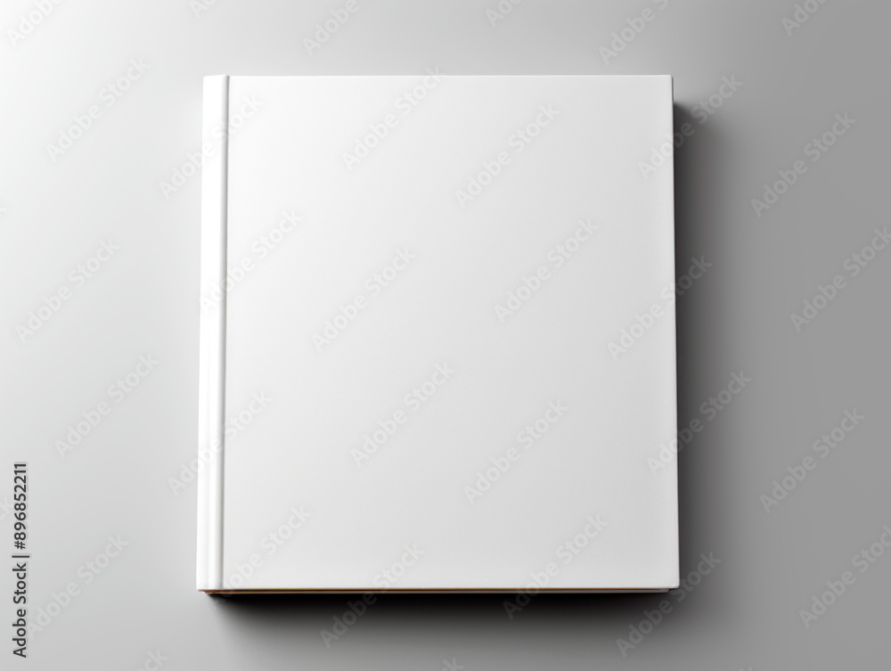 Poster a blank book cover mockup on a plain background for branding presentations. generative ai