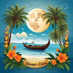 Onam copyspace banner background