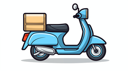 Fototapeta premium Clip art of scooter