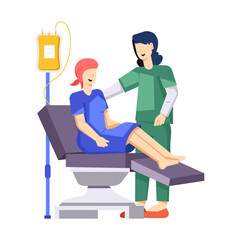 A volunteer care flat style illustration

