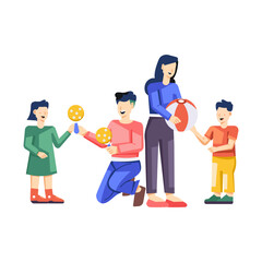 A flat style illustration of orphanage charity 

