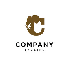 Letter C Elephant Logo Icon vector 