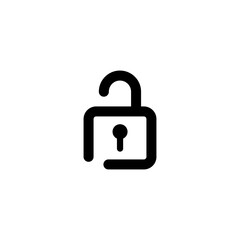 padlock icon, isolated on white background vector