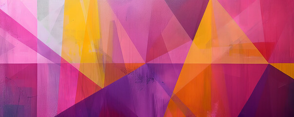 Obraz premium Abstract geometric painting with vibrant colors
