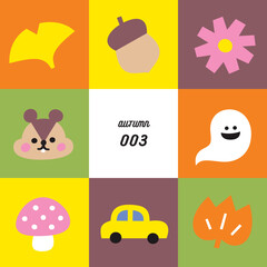 季節のイラストセット秋03