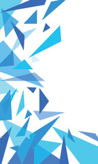 Blank wallpaper blue abstract geometric triangle pattern