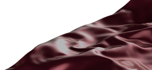 red wave silk satin fabric on white background for grand opening ceremony other occasion