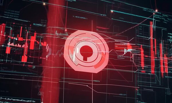 Hacker Attack Alert: Cybersecurity Breach with Red Broken Padlock