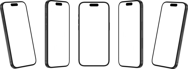 Smartphone Transparent PNG Image, Blank template for mockup