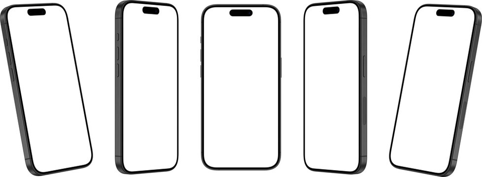 Smartphone Transparent PNG Image, Blank template for mockup