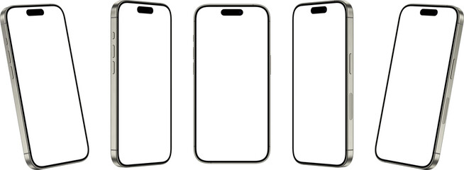 Smartphone Transparent PNG Image, Blank template for mockup
