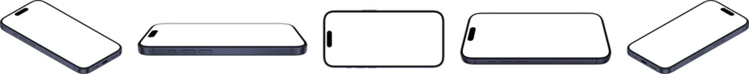 Obraz premium Smartphone Transparent PNG Image, Blank template for mockup