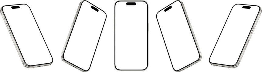 Smartphone Transparent PNG Image, Blank template for mockup