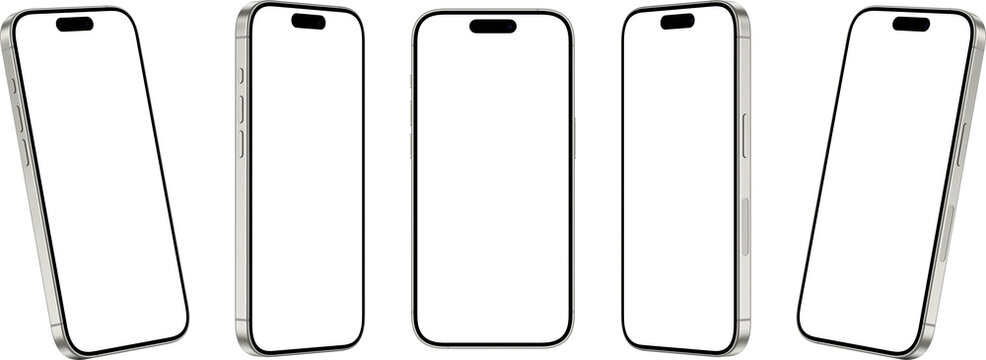 Smartphone Transparent PNG Image, Blank template for mockup