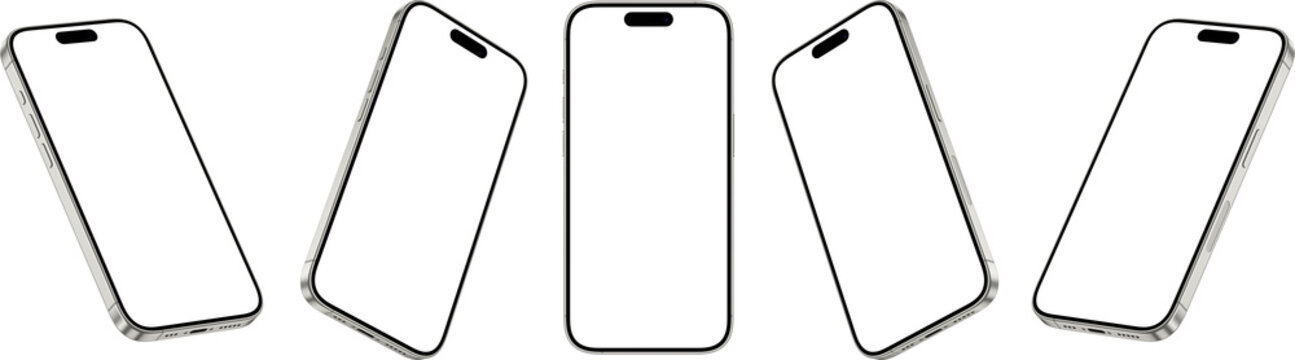 Smartphone Transparent PNG Image, Blank template for mockup