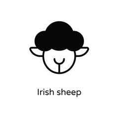 Irish sheep vector icon