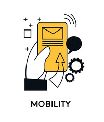 Illustration depicting a mobile device