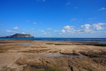 fine view with rock beach