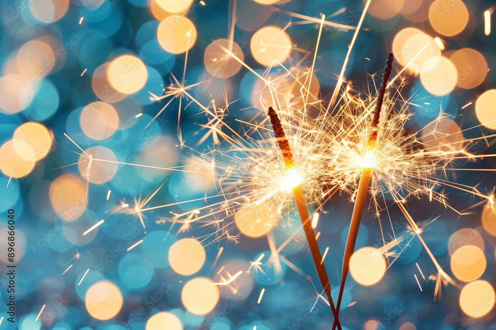 Poster sylvester new year, new year's eve 2025 party event celebration holiday greeting card - closeup of s