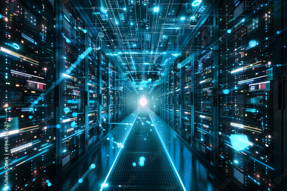 Leinwandbilder Edge Computing, explore the benefits and challenges of edge computing in enhancing real - time data processing and reducing latency