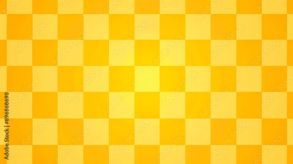 Sticker Bright yellow checkered pattern background with a gradient effect. Perfect for vibrant designs and eye-catching visuals.