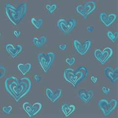 Hearts seamless vector pattern 