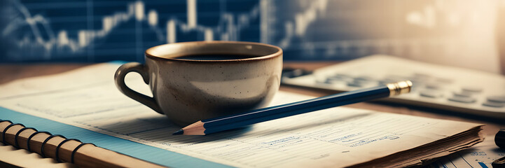 blueprints and making architectural construction model in architect studio,flat lay