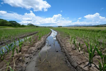 A parched farming ecosystem is struggling with severe water deficit