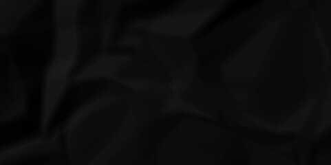 Vector Dark black crumpled old paper background. panorama craft wrinkly paper texture background, crumpled craft ripped poster and banner.	
