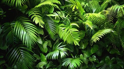  Lush Green Tropical Foliage