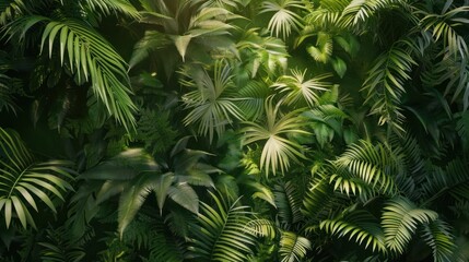 Tropical Lush Foliage Background