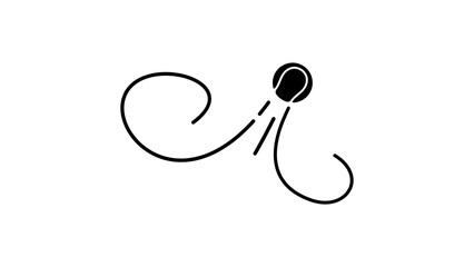 tennis shot, black isolated silhouette