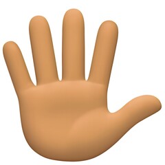 Obraz premium Hand with Fingers Splayed: Medium Skin Tone