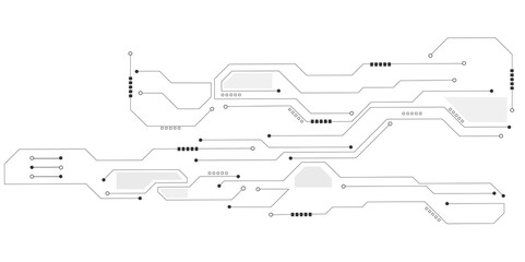 Digital technology futuristic internet network speed connection white background.