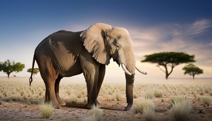 Fototapeta premium elephants in the savannah