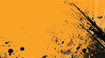 Abstract background in orange tones in a contrasting punk style
