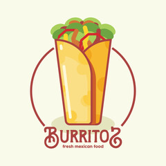 burritos logo vector easy to change text and color