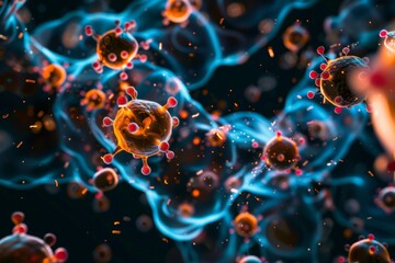 Microscopic bacteria can spread via contact, highlighting the importance of hygiene and preventive measures to control their transmission and reduce the risk of infection.